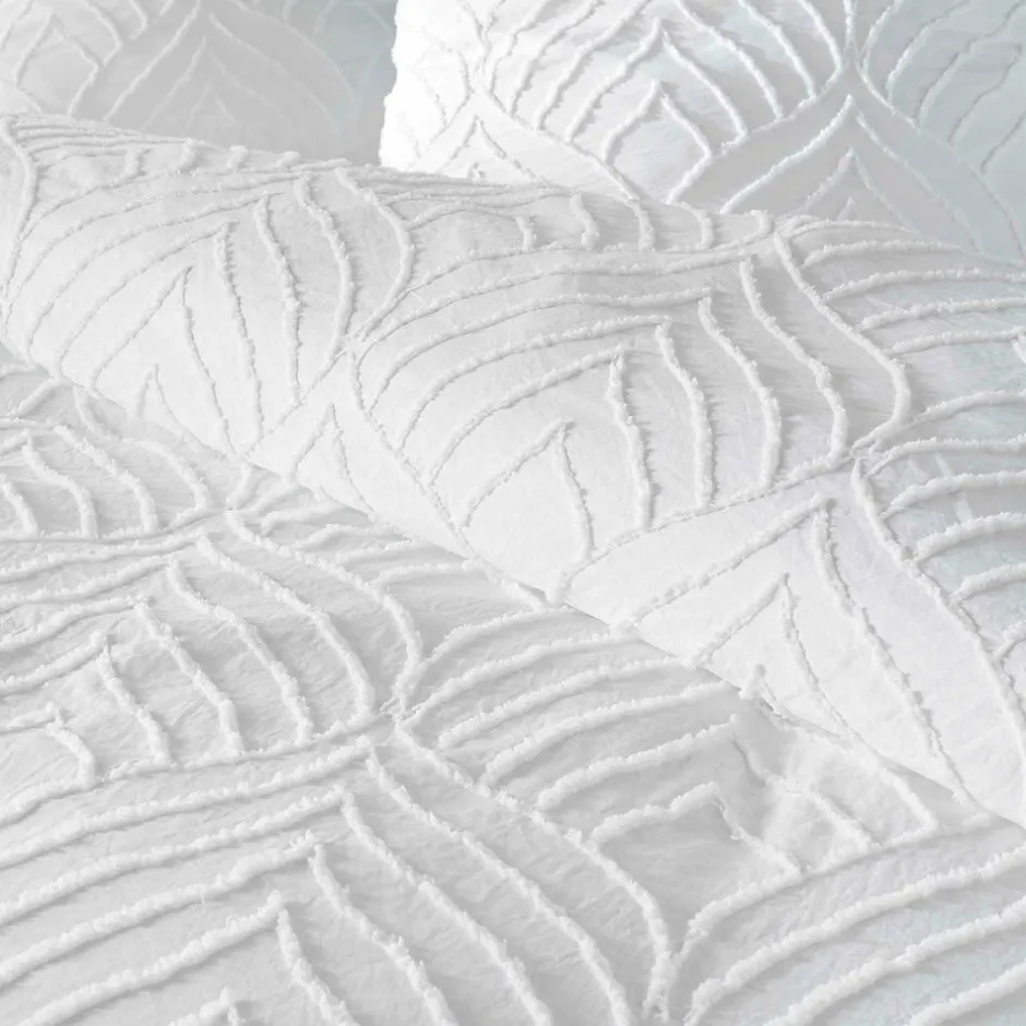 Douceur D'Intérieur Housse de couette 240x220 + 2 taies tuftée blanche