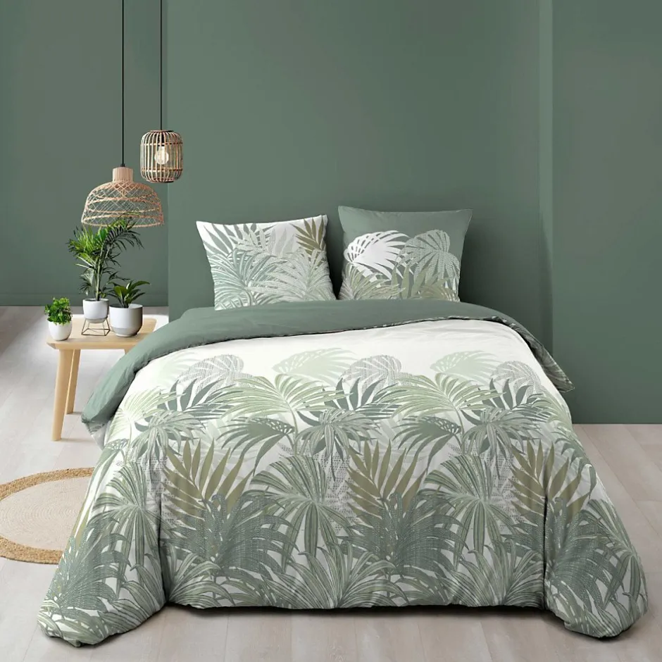 Douceur D'Intérieur Housse de couette 240x220 + 2 taies NYMEA 100% coton 57fils