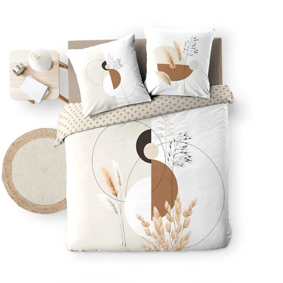 Douceur D'Intérieur Housse de couette 240x220 + 2 taies PAMPA 100% coton Outlet