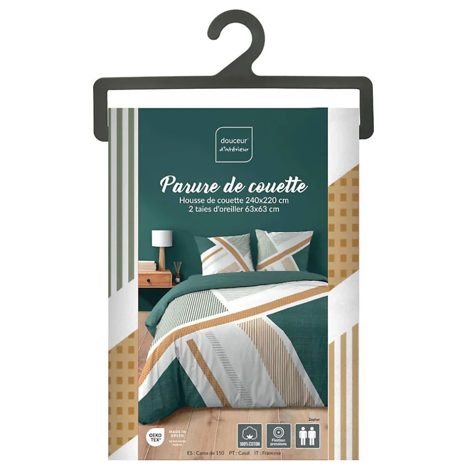 Douceur D'Intérieur Housse de couette 240x220 + 2 taies ZEPHYR 100% coton