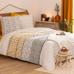 Atmosphera Créateur D'Intérieur Housse de couette 260x240 + 2 taies coton AQUAR Discount