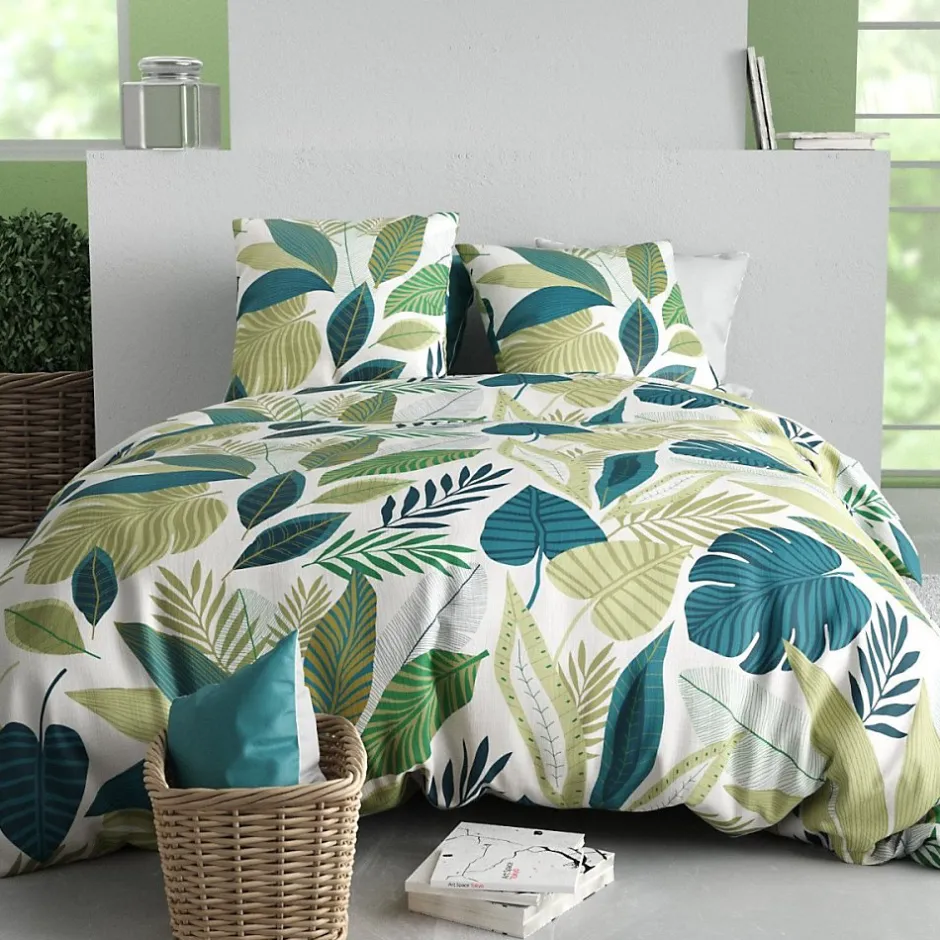 Atelier Du Coton Housse de couette 240x220 + 2 taies en coton 57 fils
