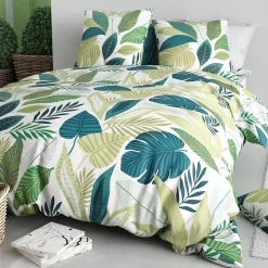 Atelier Du Coton Housse de couette 240x220 + 2 taies en coton 57 fils