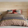 Atelier Du Coton Housse de couette 260x240 + 2 taies Manille coton Percale 71 fils
