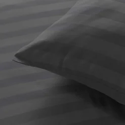 Douceur D'Intérieur Housse de couette 240x220 + 2 taies Cléo Anthracite microfibre Discount