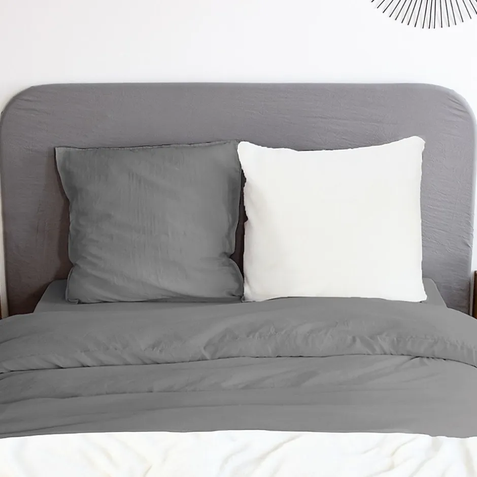 Cote Deco Housse de couette 260x240 + 2 taies Chaude et douillette grise