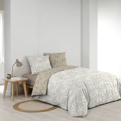 Douceur D'Intérieur Housse de couette 260x240 + 2 taies MALIA 100% coton Discount