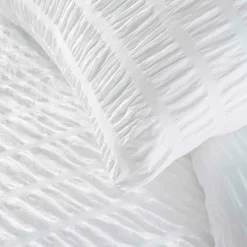 Douceur D'Intérieur Housse de couette 240x220 + 2 taies plissée blanche