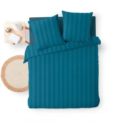Douceur D'Intérieur Housse de couette 240x220 + 2 taies Cléo bleu