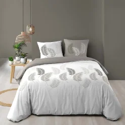 Douceur D'Intérieur Housse de couette 240x220 + 2 taies Goyave coton 57 fils New