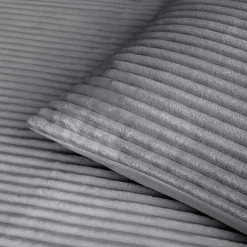 Douceur D'Intérieur Housse de couette 240x220 + 2 taies anthracite finition flanelle