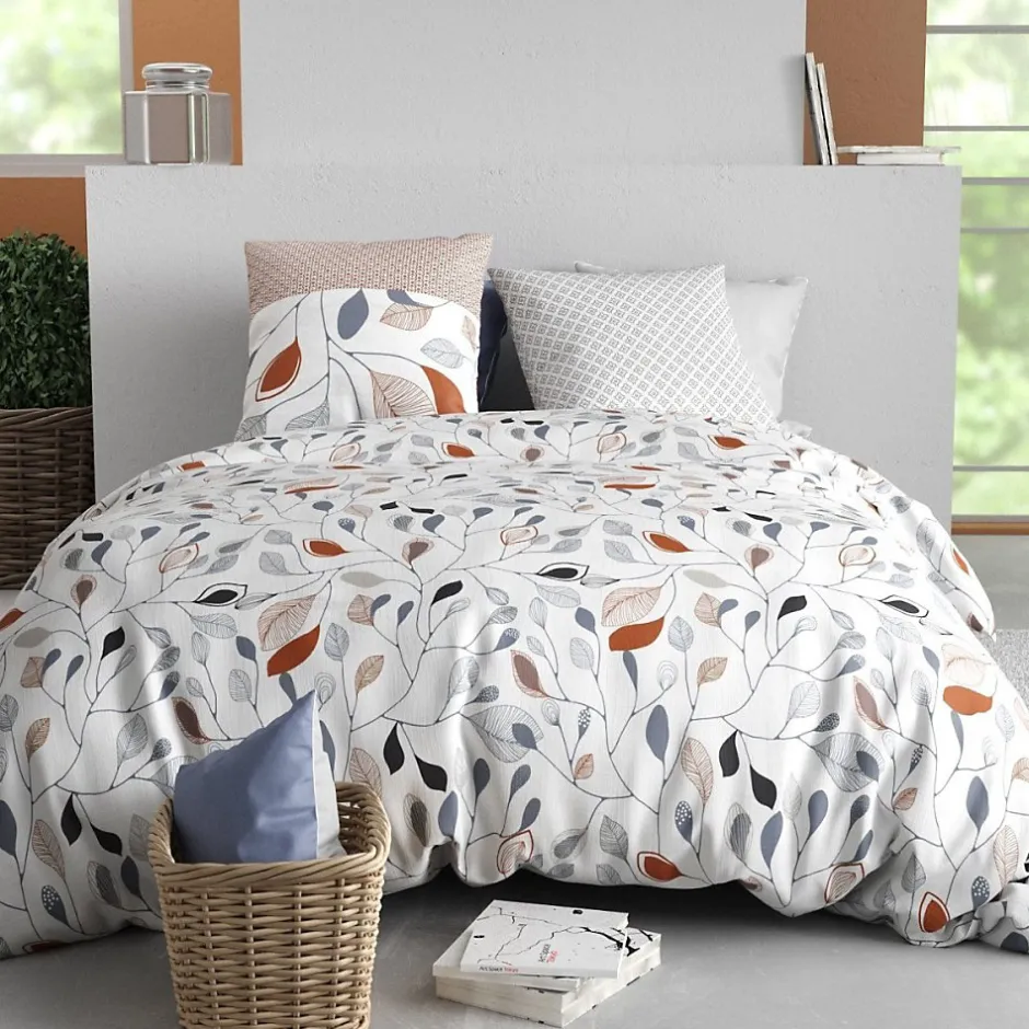 Atelier Du Coton Housse de couette 240x220 + 2 taies en coton 57 fils Discount