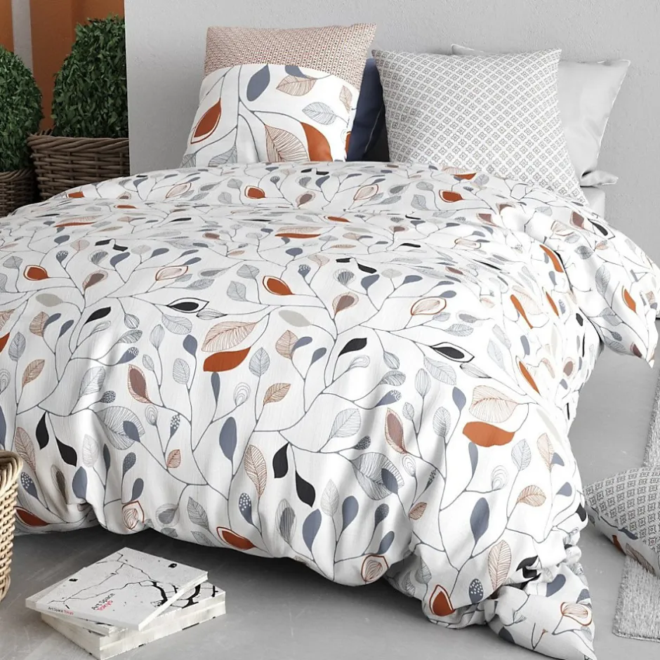 Atelier Du Coton Housse de couette 240x220 + 2 taies en coton 57 fils Discount