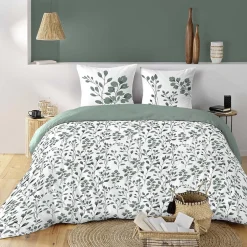 Douceur D'Intérieur Housse de couette 240x220 + 2 taies 100% coton 57fils Sale