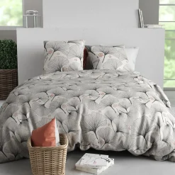 Atelier Du Coton Housse de couette 260x240 + 2 taies en coton 57 fils