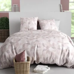 Atelier Du Coton Housse de couette 260x240 ALIX + 2 taies coton 57 fils Best