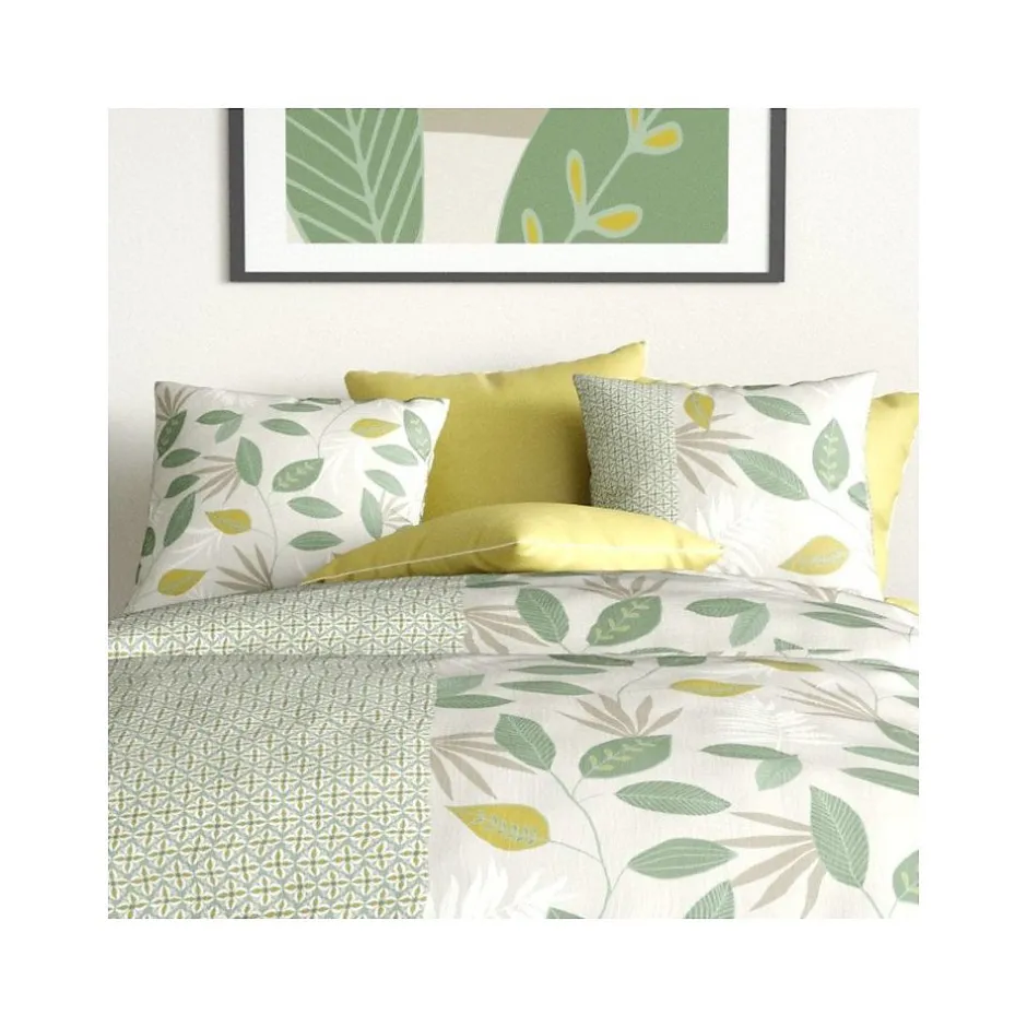 Atelier Du Coton Housse de couette 240x220 ARECA + 2 taies coton 57 fils