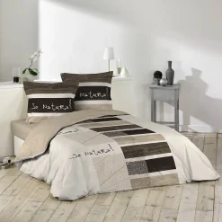 L'Effet Papillon Housse de couette 220x240 cm + 2 taies 100% coton So natural Hot