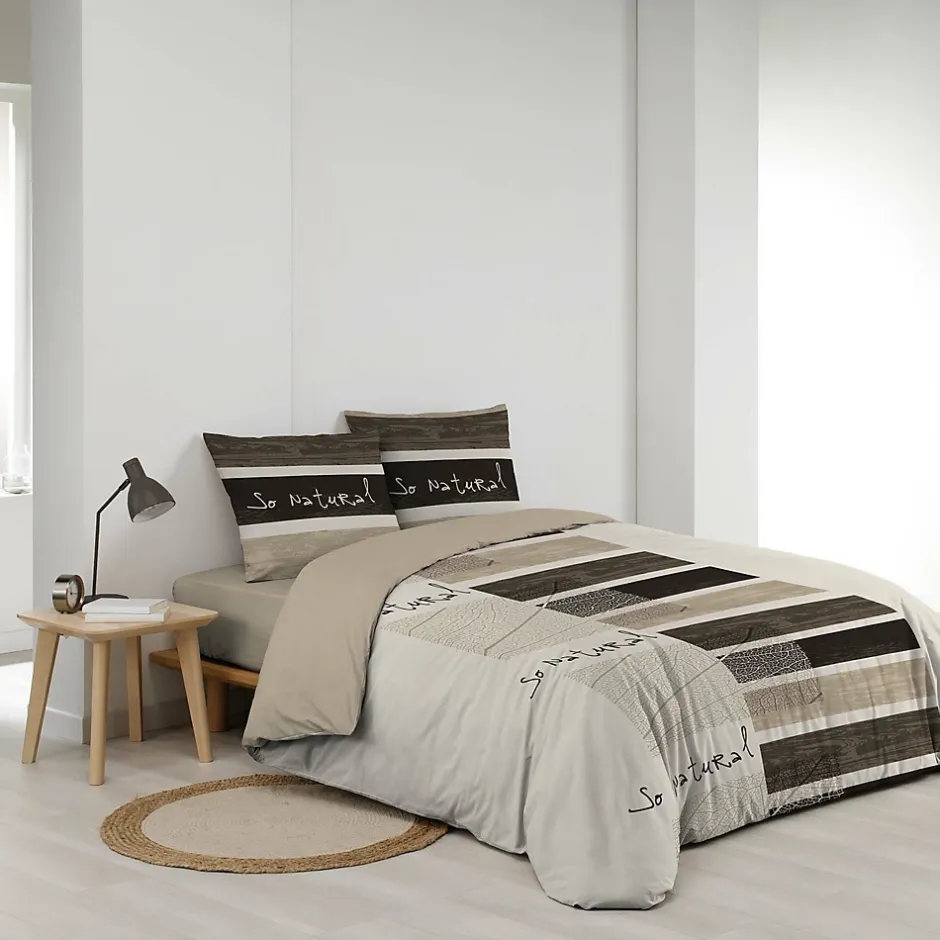 L'Effet Papillon Housse de couette 220x240 cm + 2 taies 100% coton So natural Hot