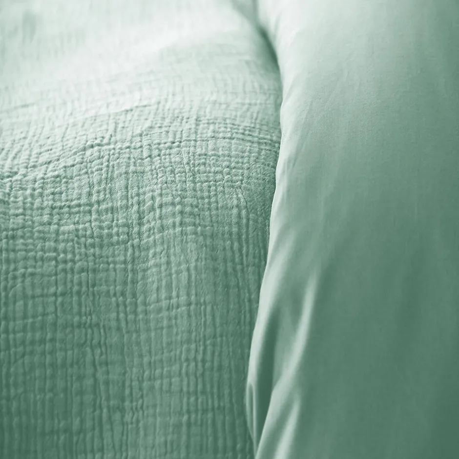 Housse De Rêve Housse de couette 220x240 cm + 2 taies d'oreiller 63x63 cm gaze de coton amande