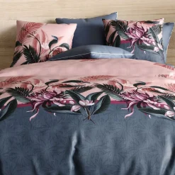 Housse De Rêve Housse de couette 220x240 cm + 2 taies d'oreiller 63x63 cm coton flora