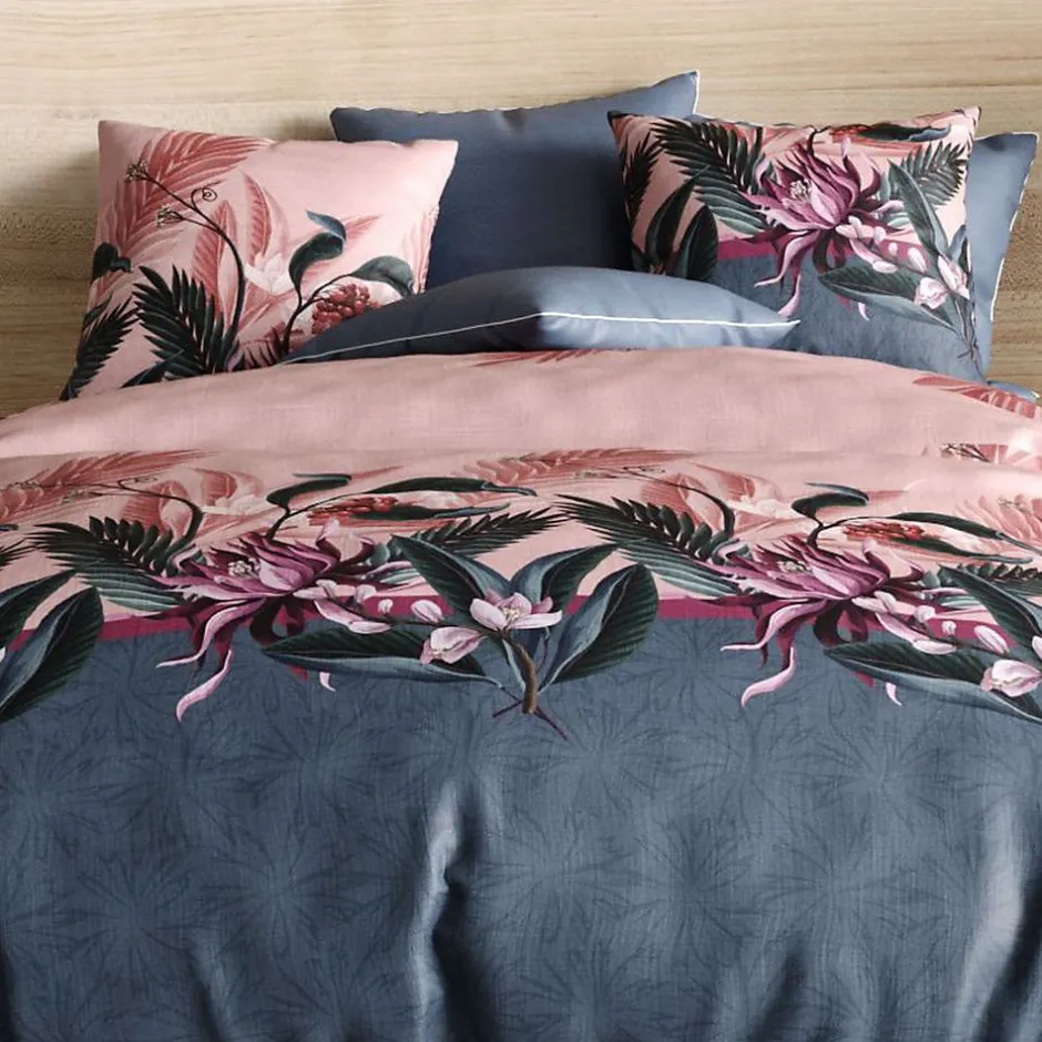 Housse De Rêve Housse de couette 220x240 cm + 2 taies d'oreiller 63x63 cm coton flora