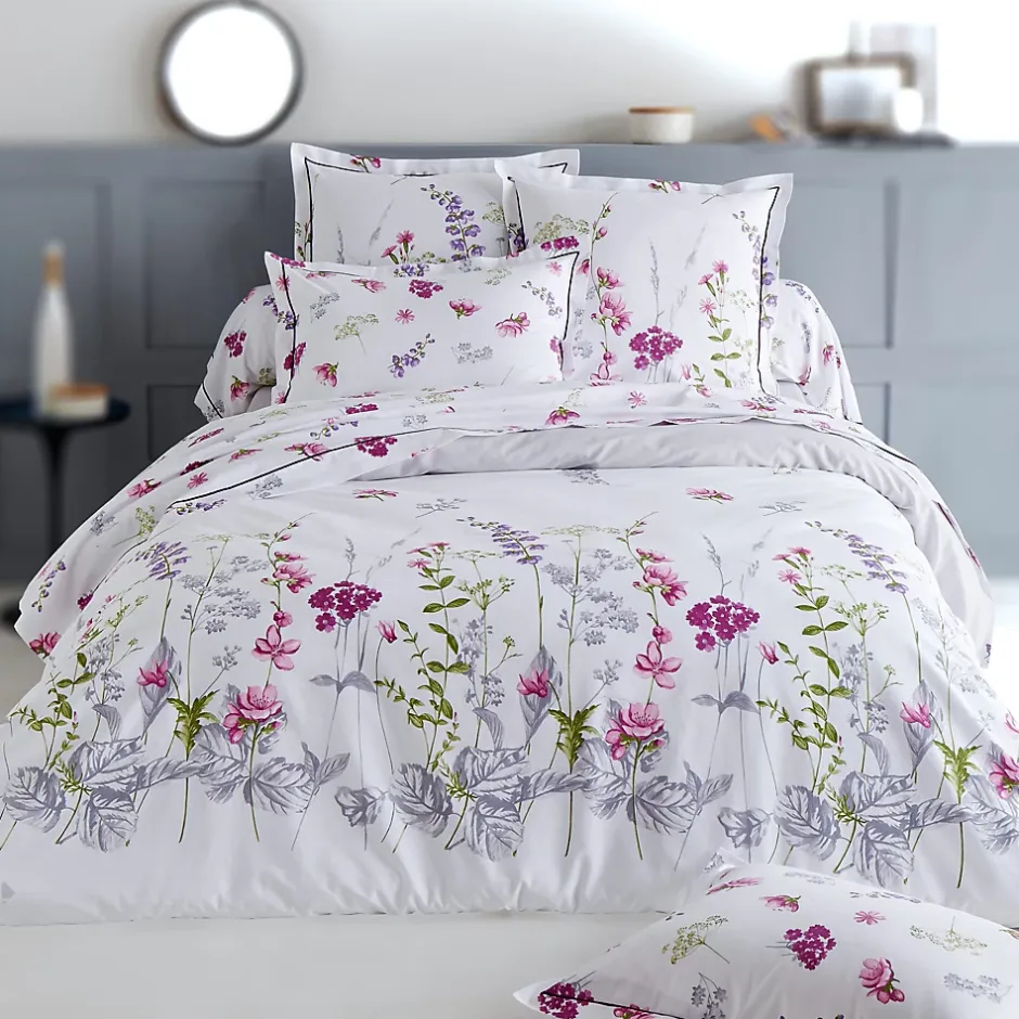 Linnea Housse de couette 140x200 cm coton PRETTY blanc
