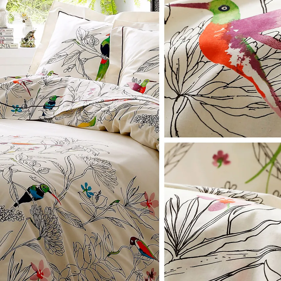 Linnea Housse de couette 200x200 cm coton AMAZONIA ecru New