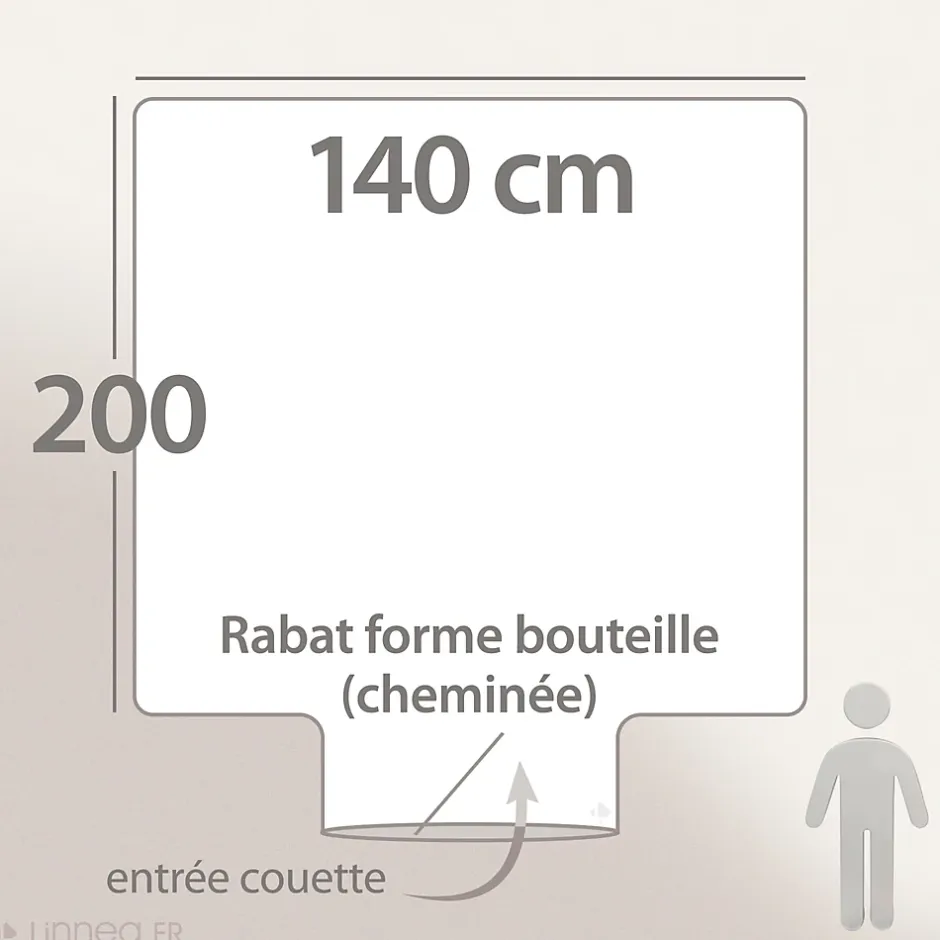 Linnea Housse de couette 140x200 cm coton BRIXTON à rayures noires Sale