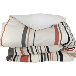 Linnea Housse de couette 200x200 cm coton HUGO beige/corail Hot