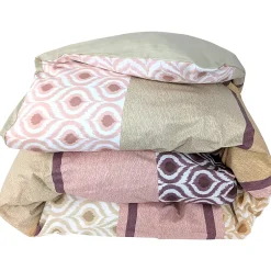 Linnea Housse de couette 300x240 cm coton INOUK rose/beige Sale