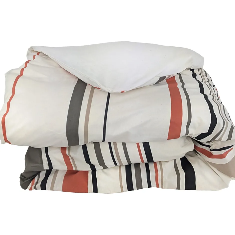 Linnea Housse de couette 280x240 cm coton HUGO beige/corail
