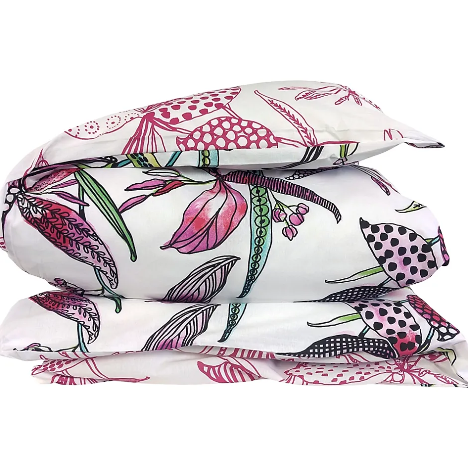 Linnea Housse de couette 240x220 cm coton PÉNÉLOPE Rose Hot