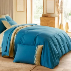 Linnea Housse de couette 240x220 cm en percale de coton LINOA bleu cobalt Best