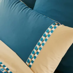 Linnea Housse de couette 300x240 cm en percale de coton LINOA bleu cobalt