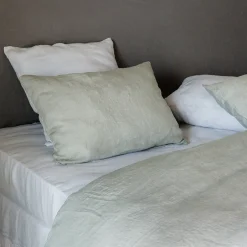 Linnea Housse de couette 260X240 cm lin lavé SONATE vert Lichen