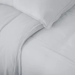 Linnea Housse de couette 240x220 cm mousseline de coton MILOS blanc neige