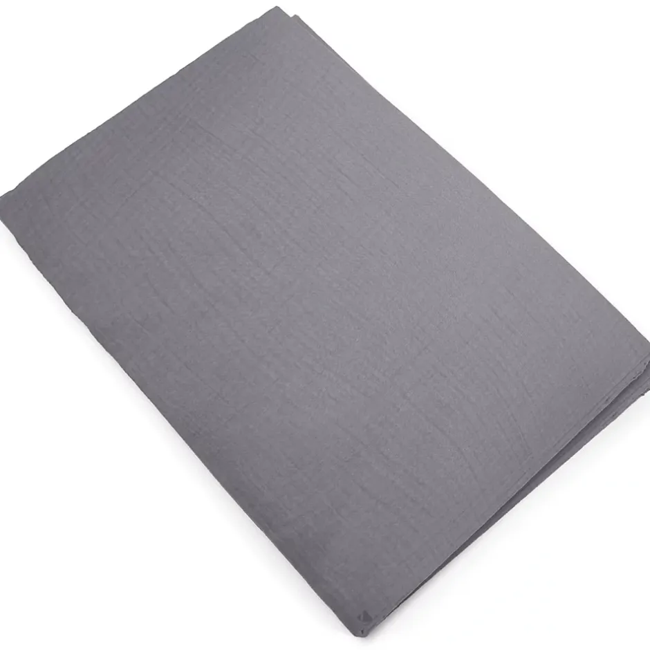 Linnea Housse de couette 260x240 cm mousseline de coton MILOS gris cendre Clearance