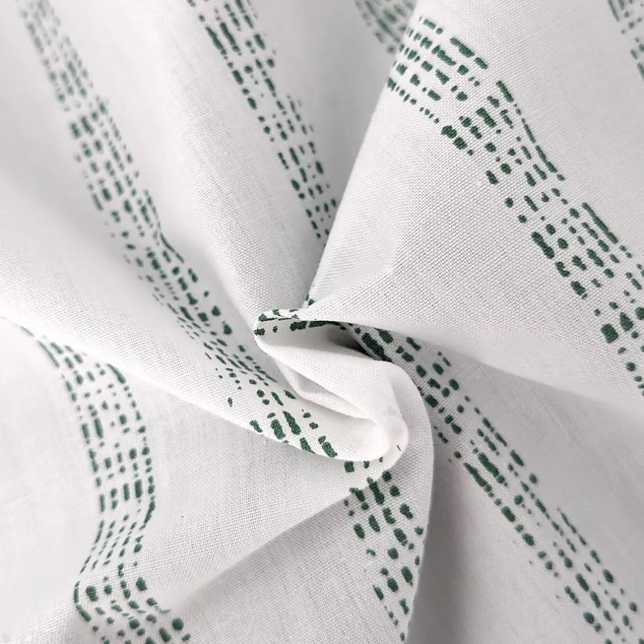 Linnea Housse de couette 140x200 cm percale coton GABY vert Kaki Clearance