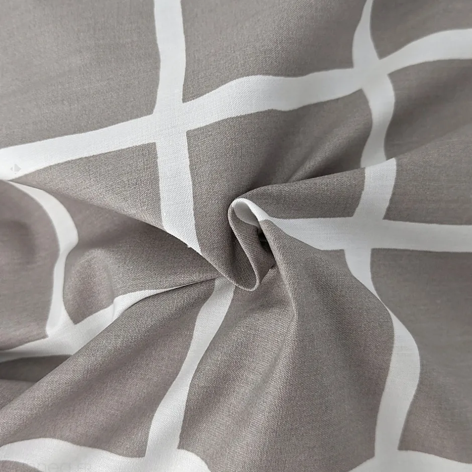 Linnea Housse de couette 260x240 cm percale coton DDM MAX Gris
