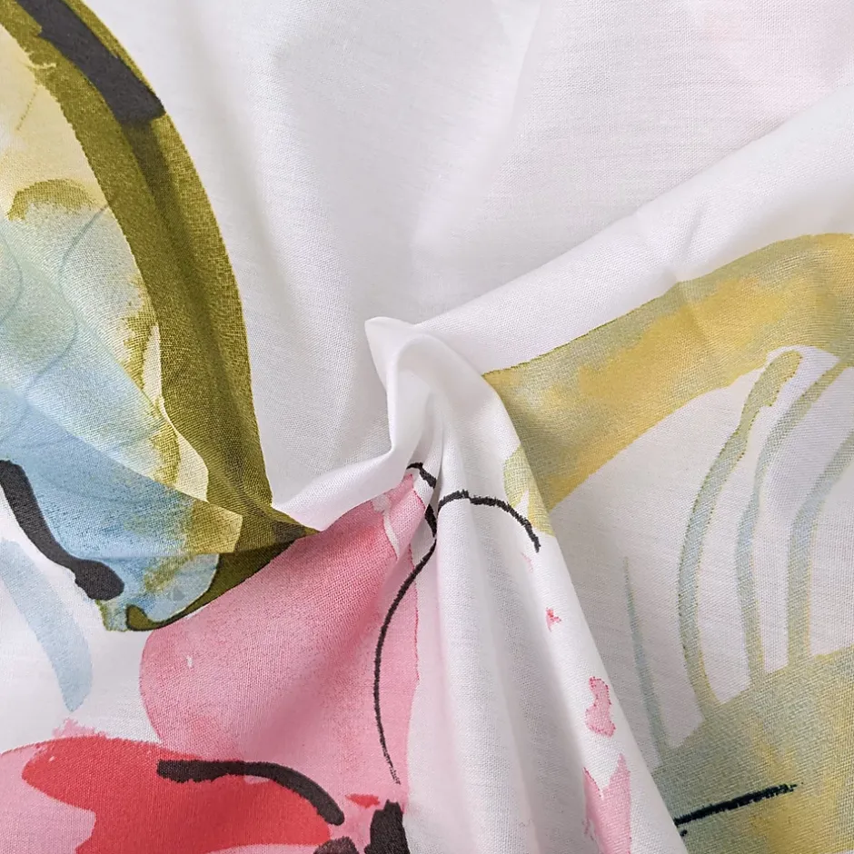Linnea Housse de couette 200x200 cm percale coton NENUPHAR aqua Discount