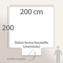 Linnea Housse de couette 200x200 cm percale coton NENUPHAR aqua Discount