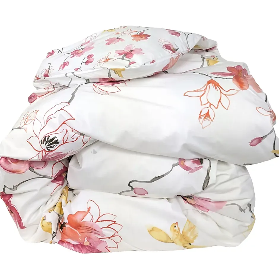 Linnea Housse de couette 260x240 cm percale coton ELISA Rose Best