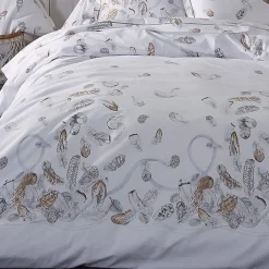 Linnea Housse de couette 260x240 cm Percale pur coton PLUMES