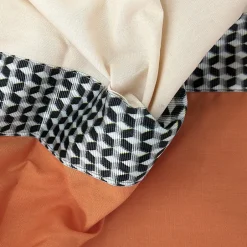 Linnea Housse de couette 280x240 cm percale coton MACASSAR Cognac Hot