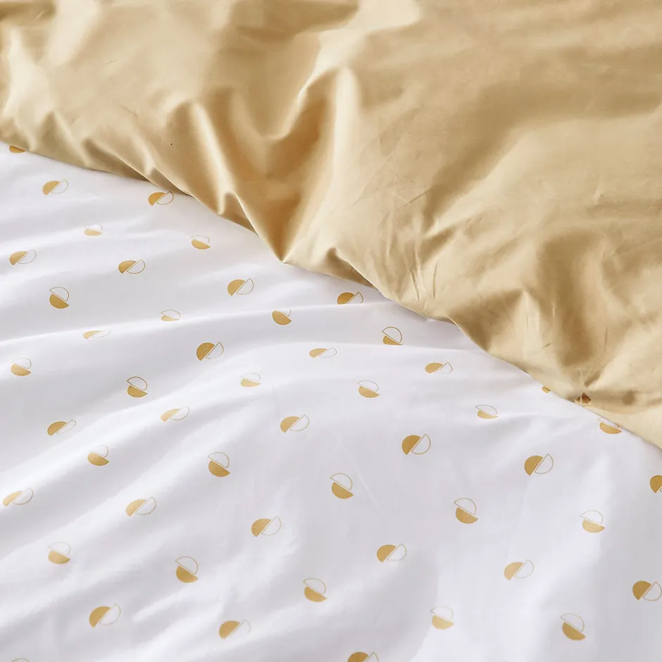 Linnea Housse de couette 300x240 cm percale coton ALEX marron Moka