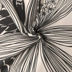 Linnea Housse de couette 200x200 cm percale de coton ALBA beige/noir