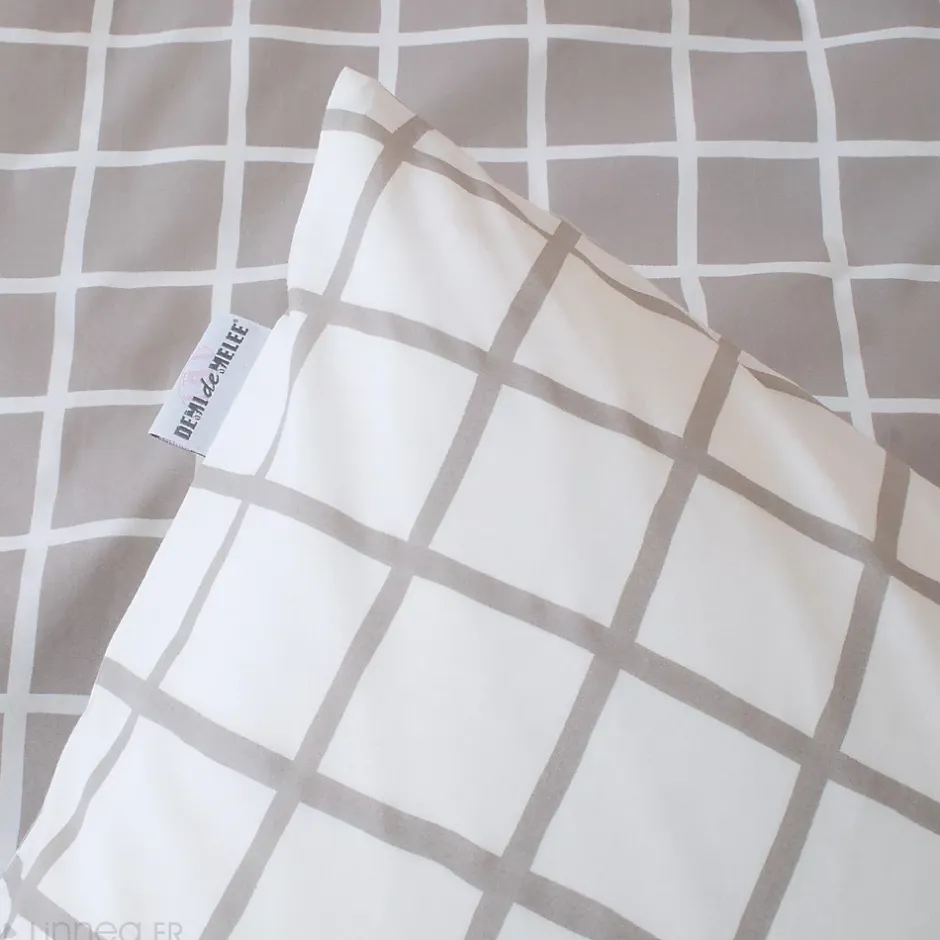 Linnea Housse de couette 200x200 cm percale coton DDM MAX Gris Outlet