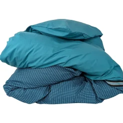 Linnea Housse de couette 260x240 cm percale de coton GUSTAV vert Emeraude