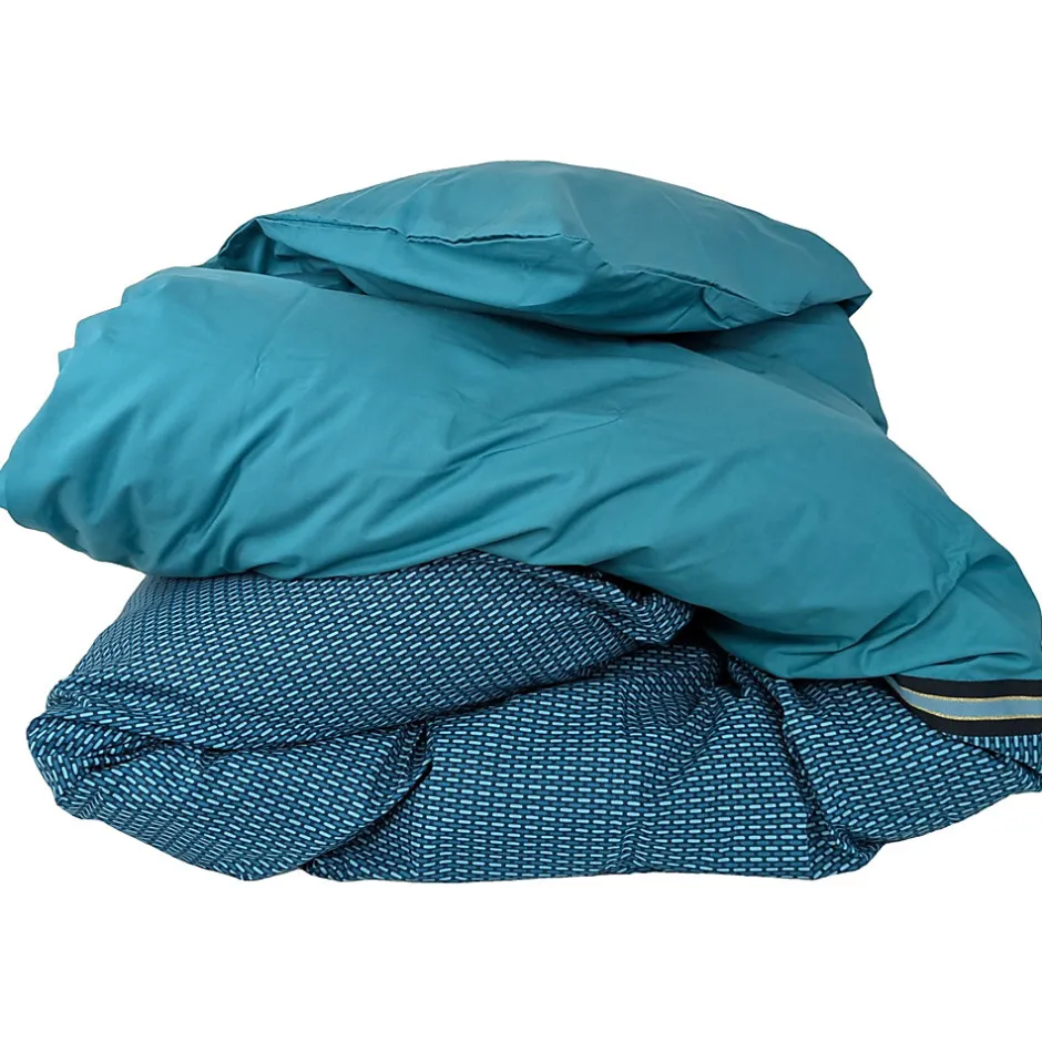 Linnea Housse de couette 260x240 cm percale de coton GUSTAV vert Emeraude